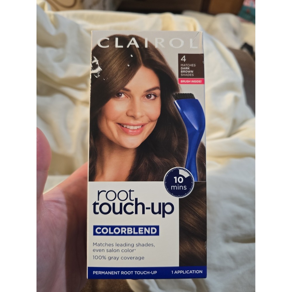 Clairol Root Touch-Up by Nice'n Easy Permanent Hair Dye, 4 Dark Brown Hair New